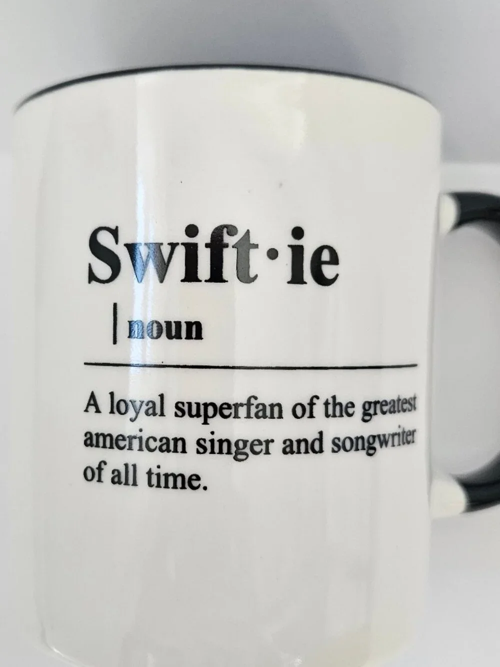 Taylor Swift Swiftie Definition Coffee Mug White Black Ceramic Fan Gift